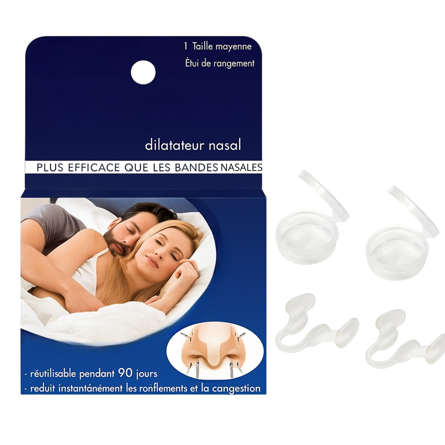 Clip Nasal Anti-Ronflement Respiralys – Sommeil Paisible & Respiration Optimisée