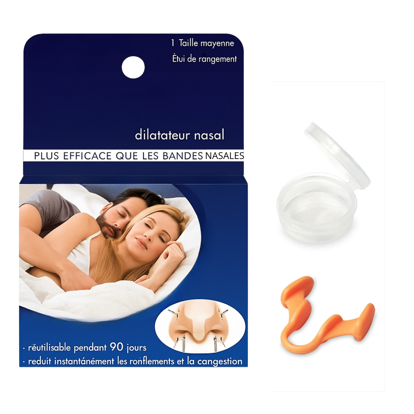 Clip Nasal Anti-Ronflement Respiralys – Sommeil Paisible & Respiration Optimisée